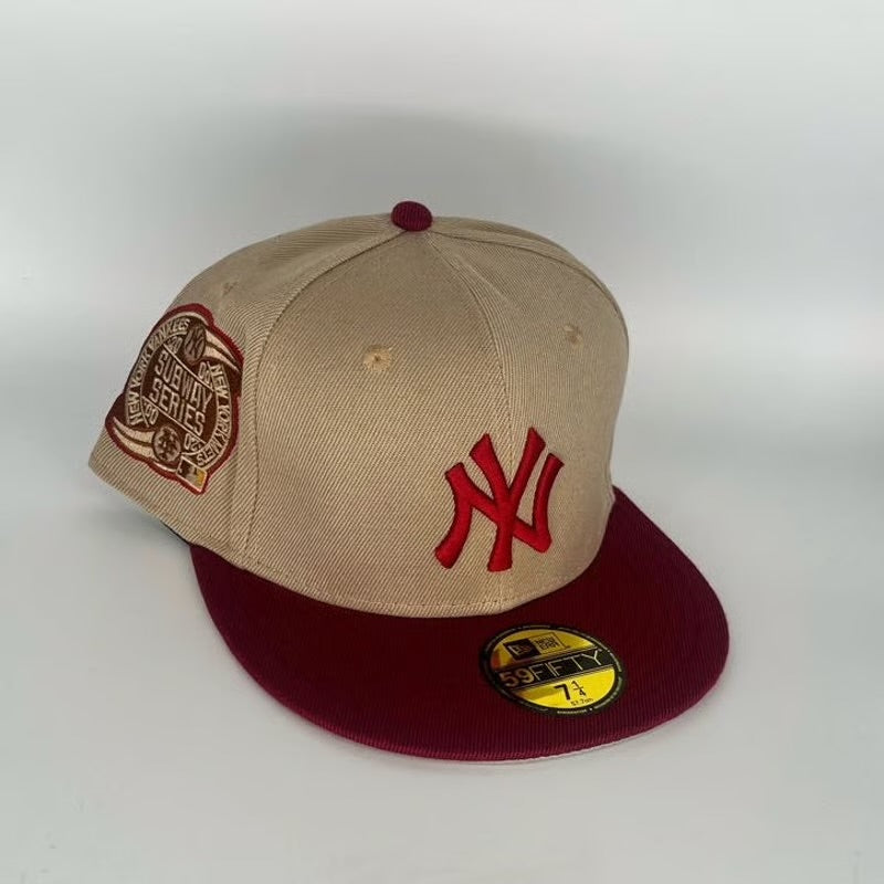 New Era New York Yankees Vegas Gold and Cardinal 59FIFTY fitted hat.