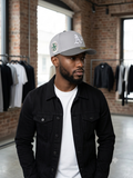 New Era 59FIFTY Oakland Athletics fitted hat features a light gray crown with a darker gray visor.