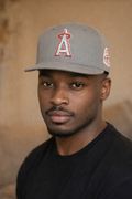 New Era Los Angeles Angels 59Fifty fitted hat in heather gray with a red and white logo.