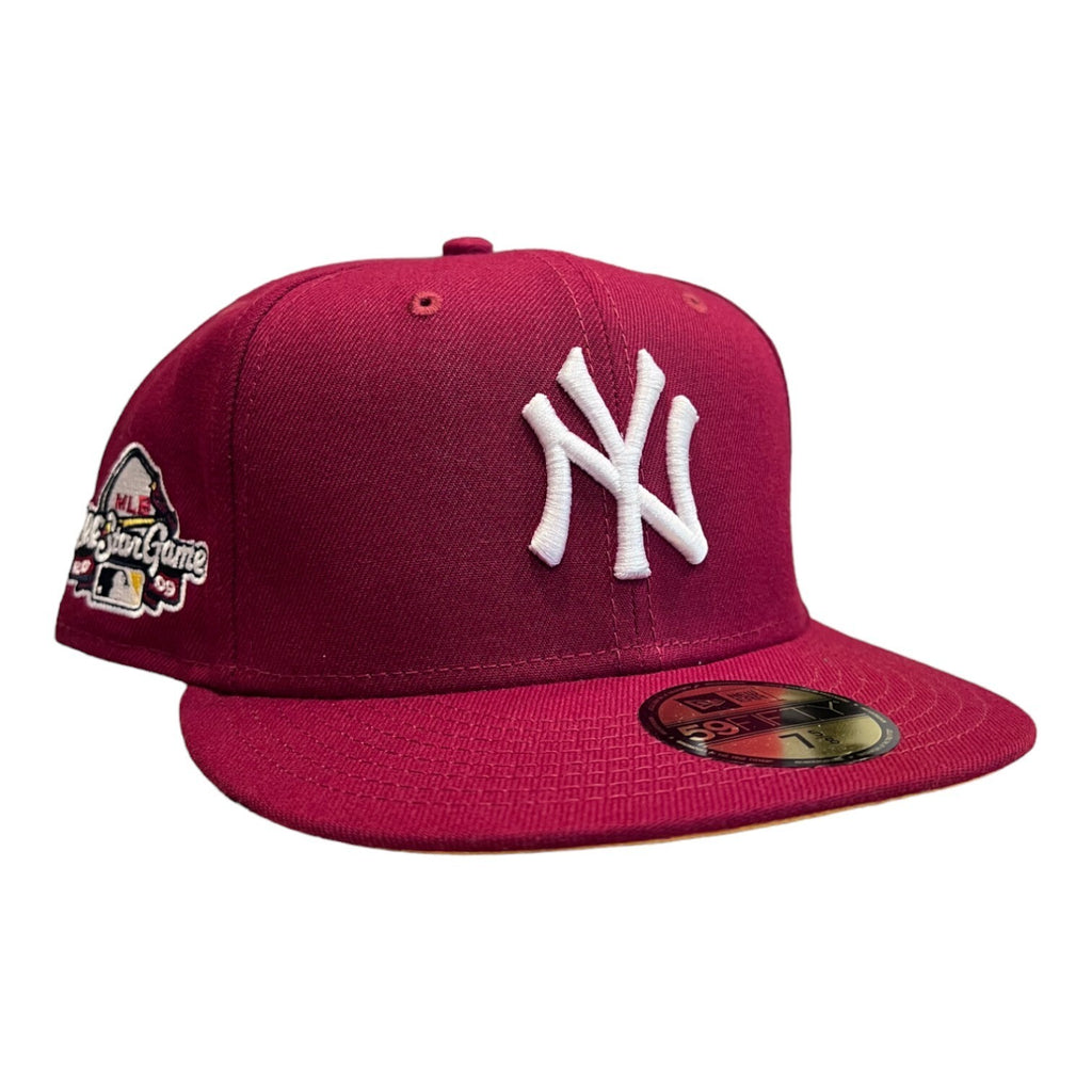New Era 59FIFTY New York Yankees fitted cap in a burgundy or maroon colo
