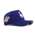 New Era Los Angeles Dodgers 1988 World Series 9Forty A-Frame snapback features a vibrant royal blue crown and visor with a commemorative side patch