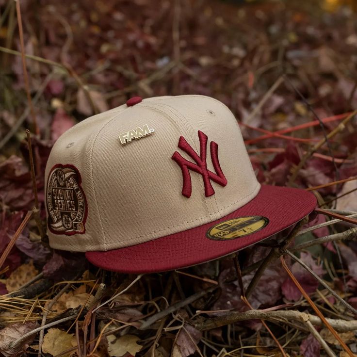 New Era New York Yankees Vegas Gold and Cardinal 59FIFTY fitted hat.