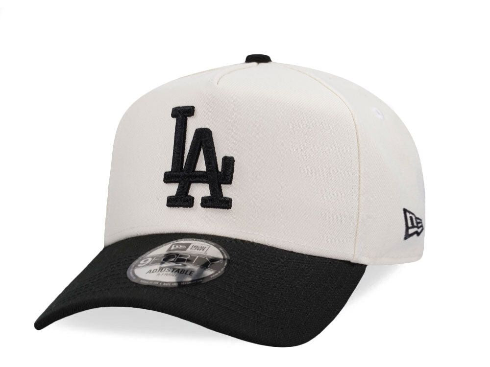 New Era Los Angeles Dodgers 9Forty A-Frame cap features a white crown and a black visor.