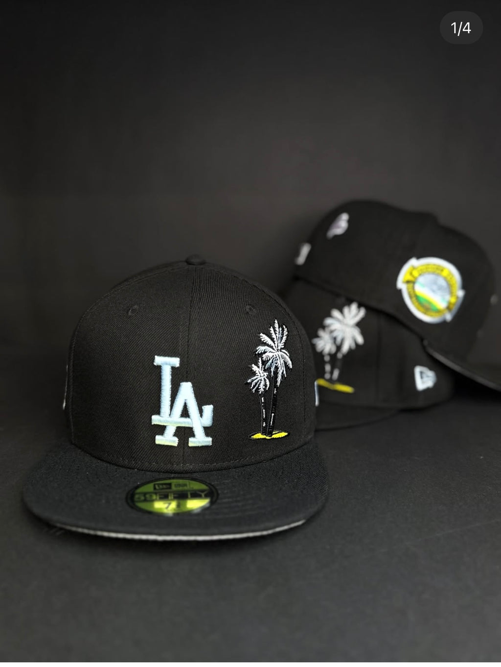 New Era 59FIFTY Los Angeles Dodgers fitted hat with a palm tree side patch