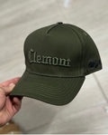 dark green baseball cap is from the brand Clemont