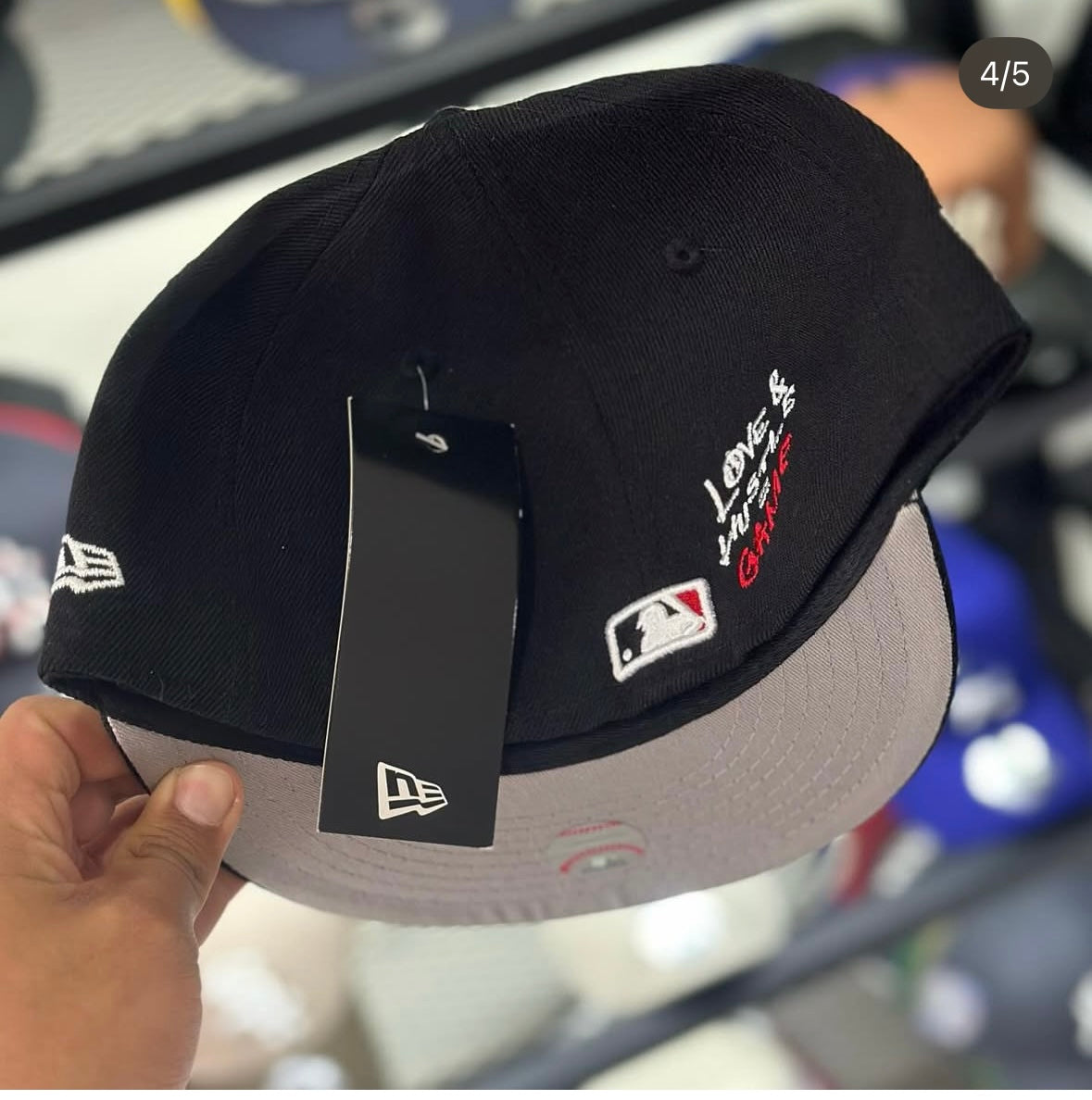 New Era 9FIFTY Los Angeles Dodgers Peace snapback hat in black