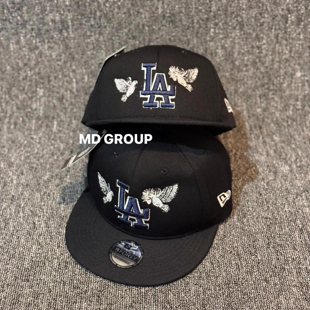 New Era 9FIFTY Los Angeles Dodgers Peace snapback hat in black
