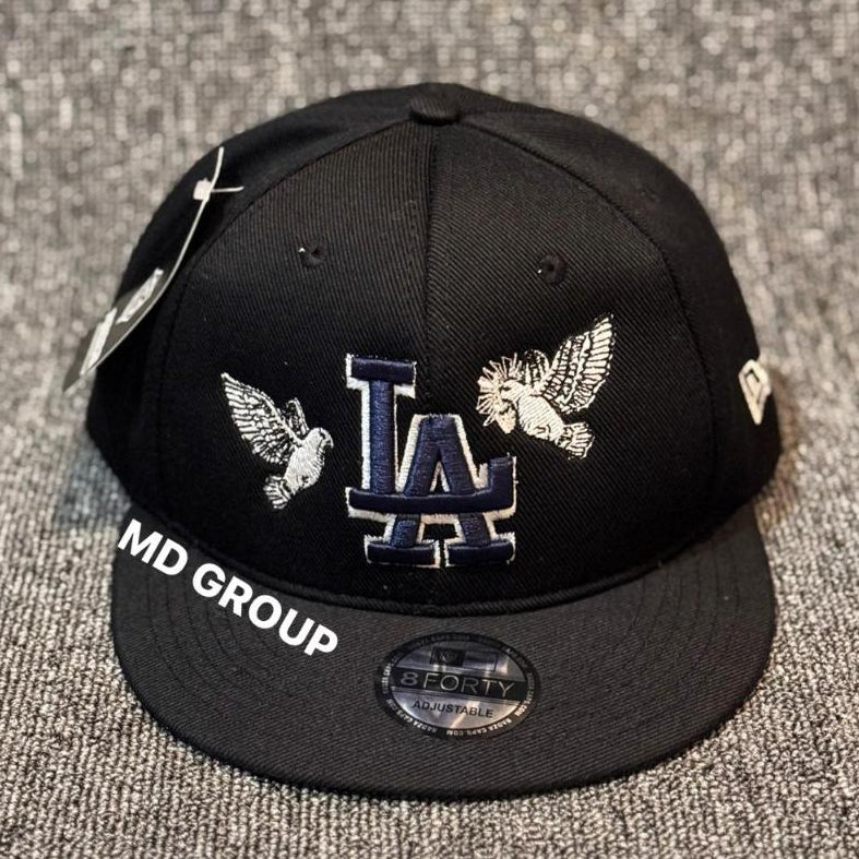 New Era 9FIFTY Los Angeles Dodgers Peace snapback hat in black