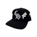 Chrome Hearts Cross Patch Baseball Hat in black.