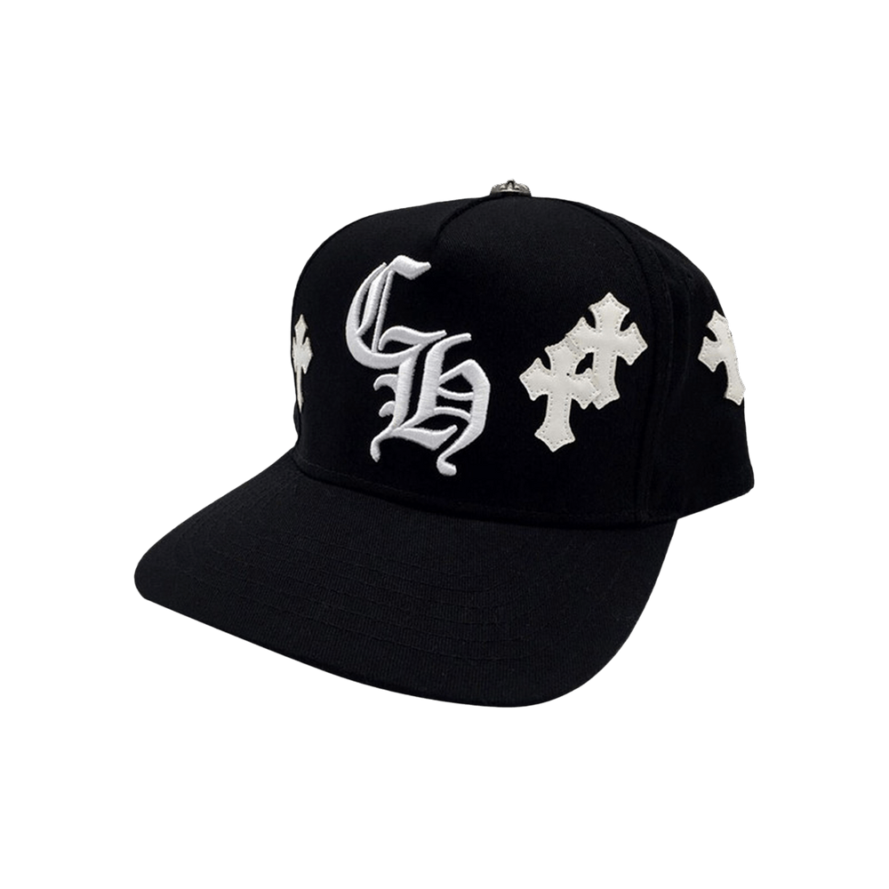 Chrome Hearts Cross Patch Baseball Hat in black.