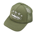 Corteiz 4Starz Alcatraz Trucker Hat in gree
