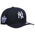 New Era 9FORTY New York Yankees A-Frame snapback features a side patch commemorating a World Series victory.