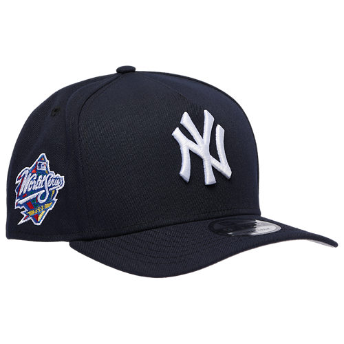 New Era 9FORTY New York Yankees A-Frame snapback features a side patch commemorating a World Series victory.